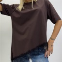 maglia in cotone con pizzo flex